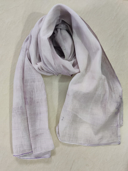 100% cotton hand made Blue berry  dyed printed scarf