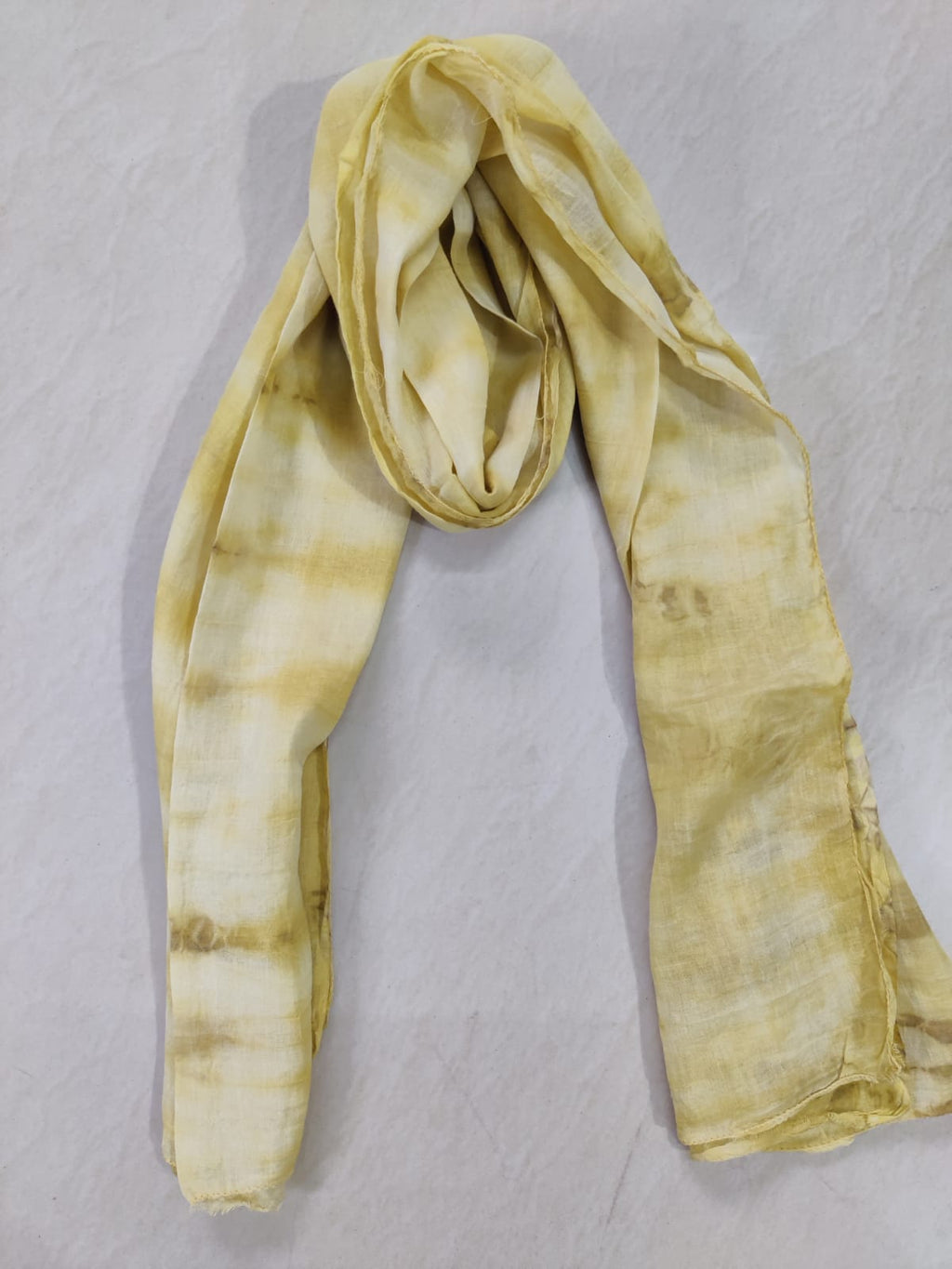 100% cotton hand made Marigold dyed printed scarf