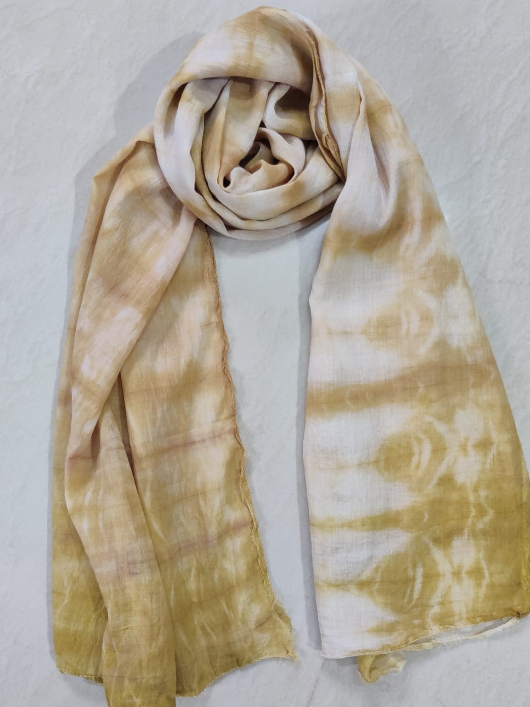100% cotton hand made Onion  dyed printed scarf