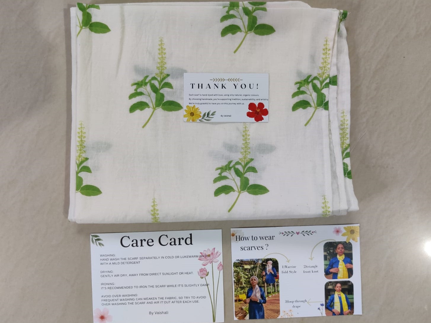 100% cotton Tulsi printed scarf