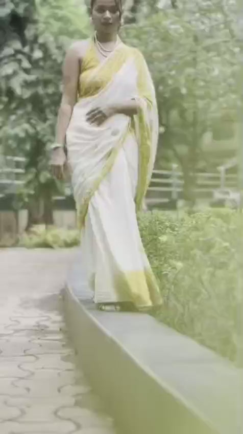 100% cotton hand made saree with original Marigold flower print